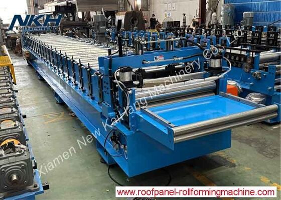 Roof Panel Roll Forming Machine Equipped with Hydraulic Uncoiler and PLC Control System for Roofing Sheet Fabrication