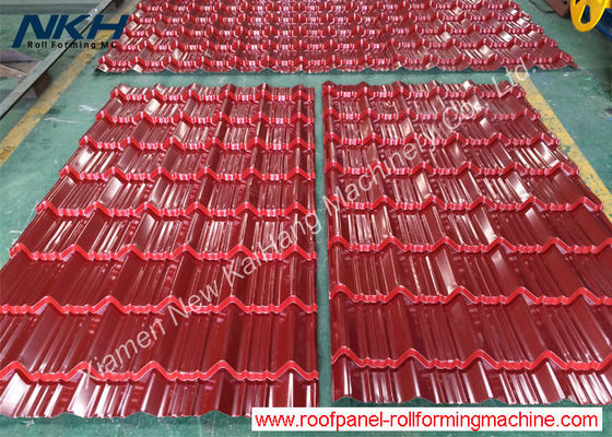 Professional Roof Tile Roll Forming Machine PLC Control For Roofing Buildings