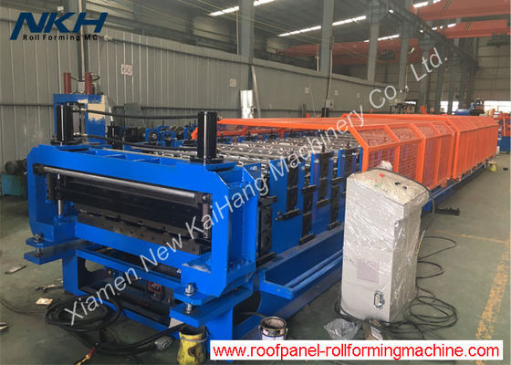 comprar Rolo da dupla camada que forma a máquina, rolo do telhado do metal anterior com trabalho feito com ferramentas online manufacture