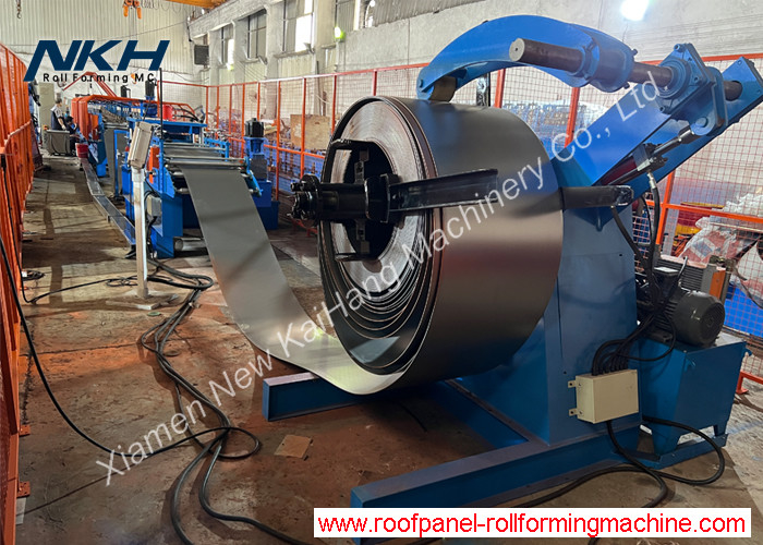 5TonsX600mm Hydraulic Un Coiler With Snubber Arm Standard / Customized Decoiler