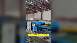 Linha de endireitamento, corte e empilhamento de bobina de aço de 0,3-3 mm de espessura cortada no comprimento da máquina
